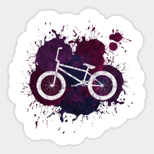 BMX Bike Paint Splatters Sticker